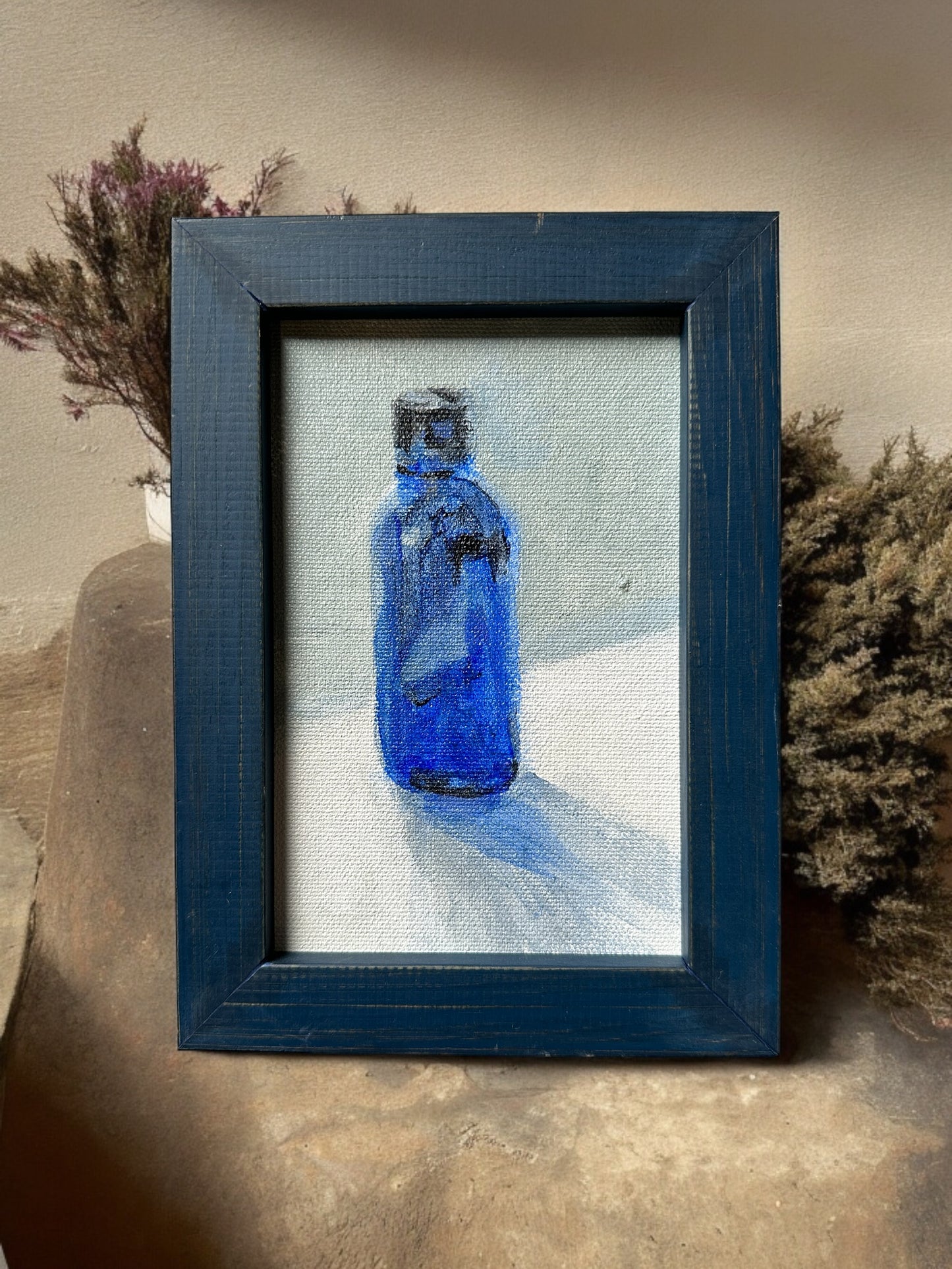 Blue Bottle - Oil on Board -  #1081