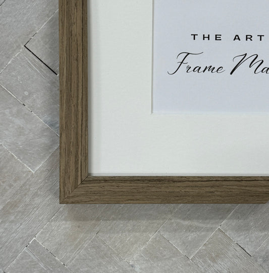 Woodland Brown Natural Wood Picture Frame with Mat
