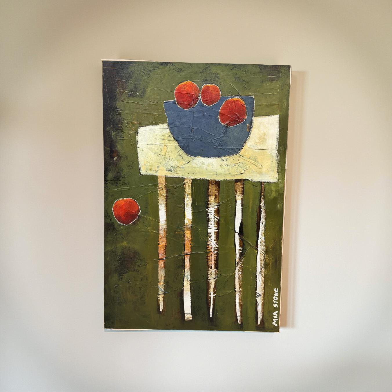 Table Setting II - Mia Stone - Mixed media on canvas #2006
